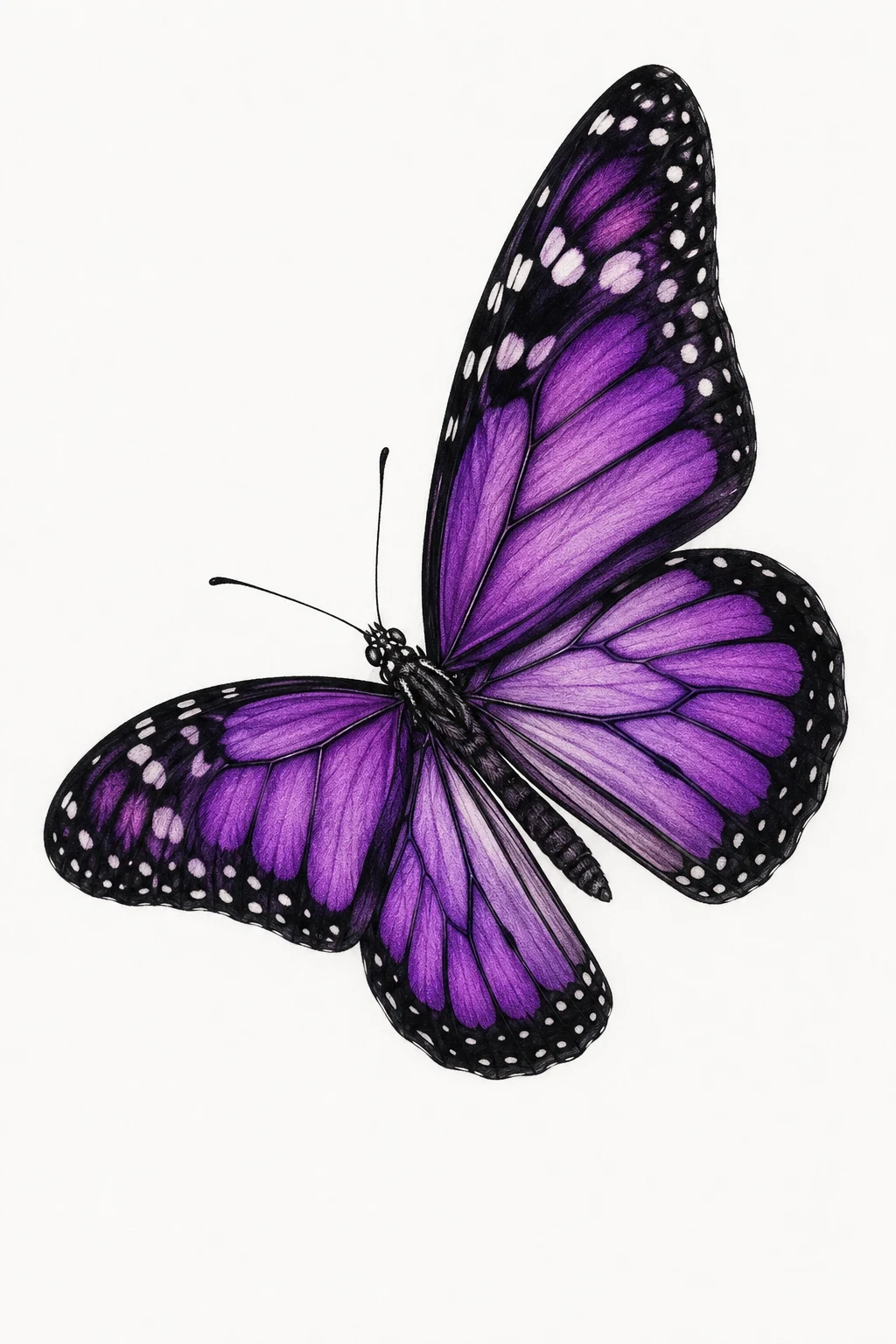 Purple Monarch Butterfly — purple butterfly tattoo style outfit