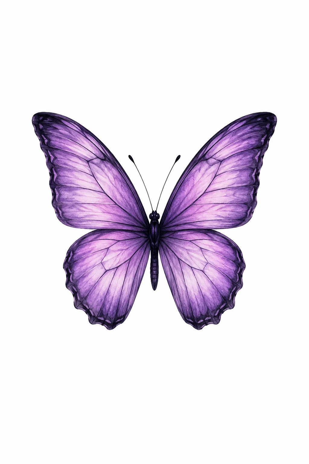 Minimalist Purple Butterfly — purple butterfly tattoo style outfit