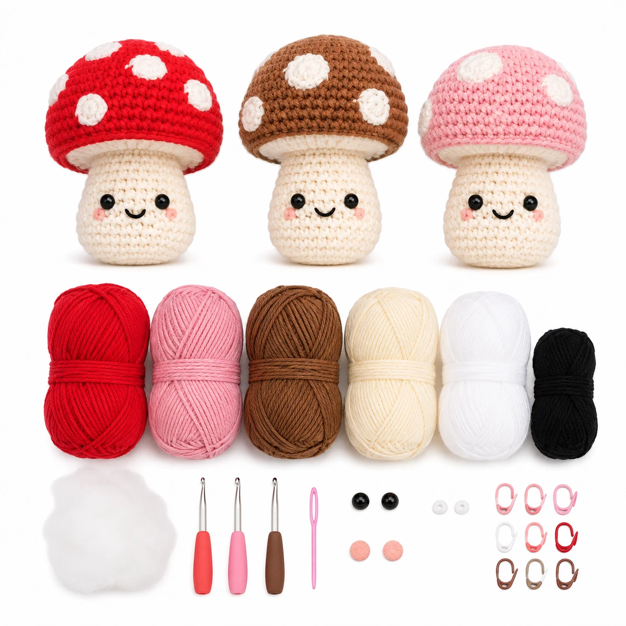 Crochet Mushroom Amigurumi Kit