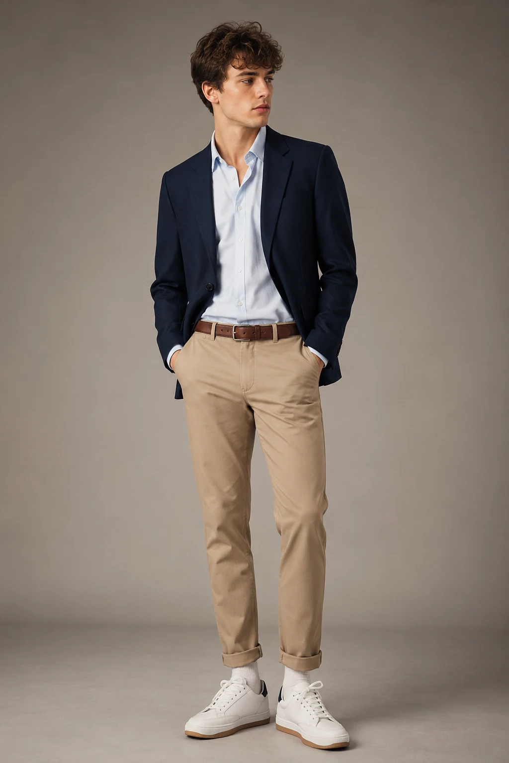 The Smart-Casual Blazer That Doesn't Try Too Hard — School Outfits Men style outfit, worn by a stylish man