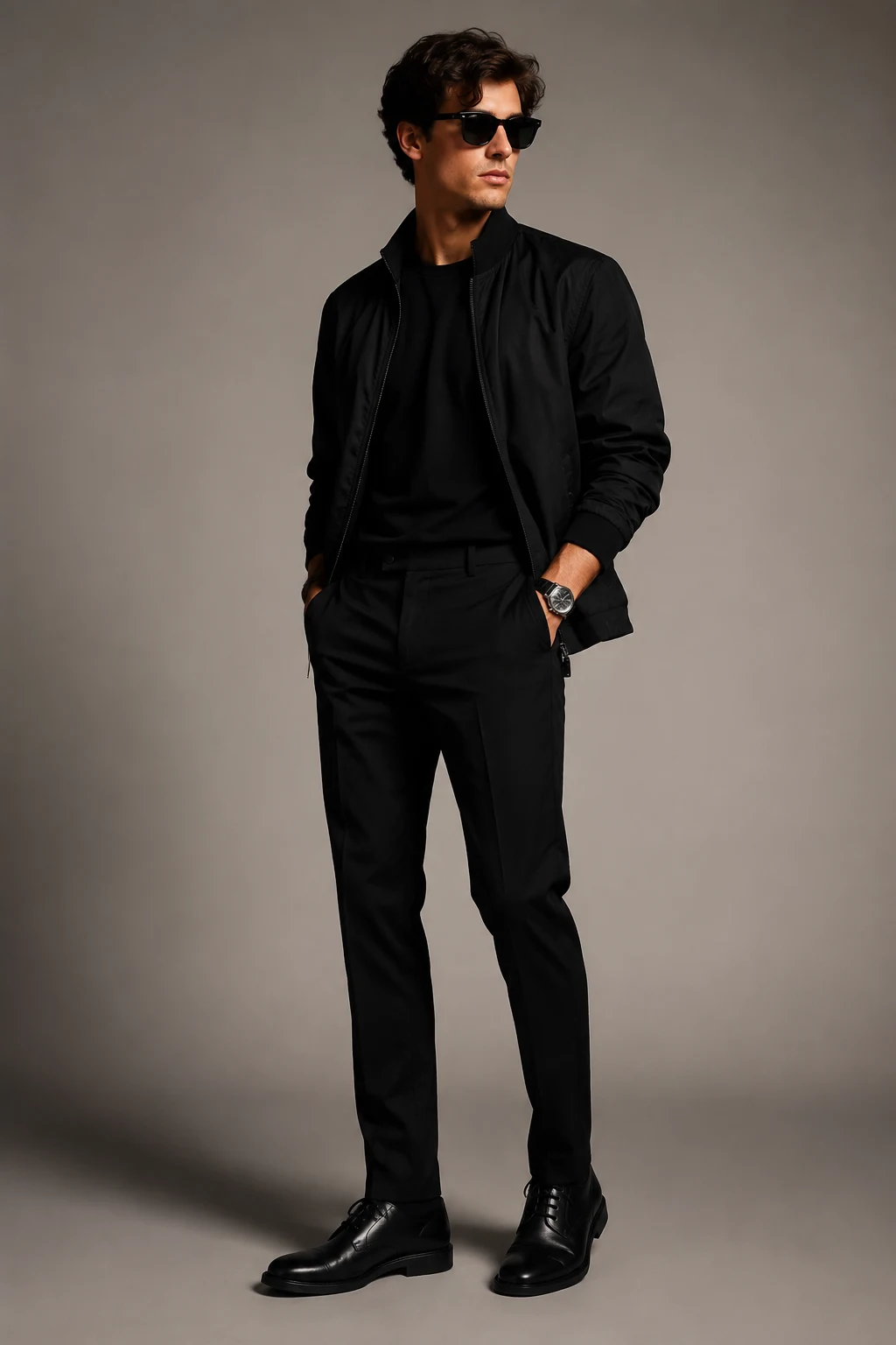The All-Black Outfit That Never Gets Old — School Outfits Men style outfit, worn by a stylish man