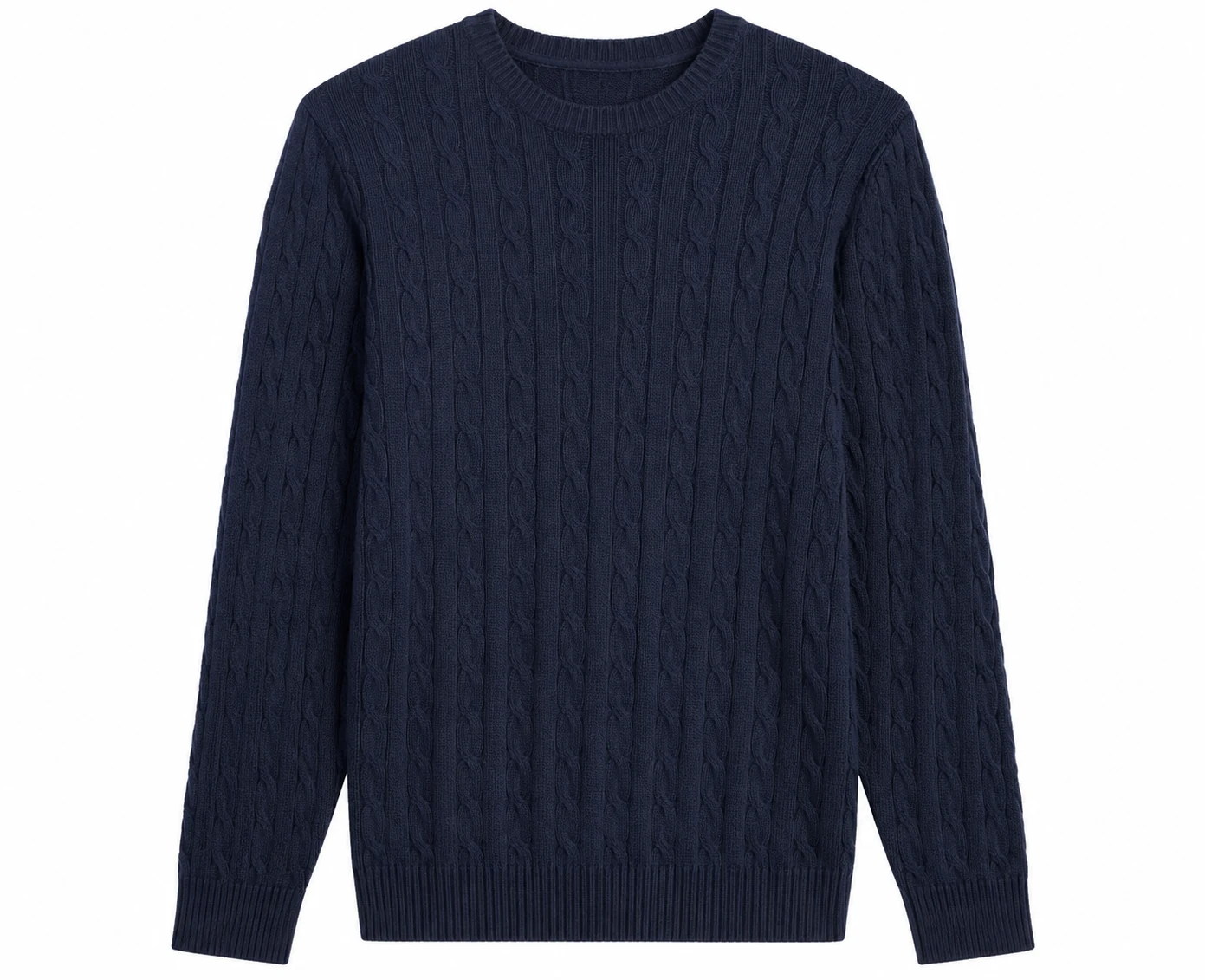 Amazon Essentials Men's Cotton Cable Crewneck Sweater