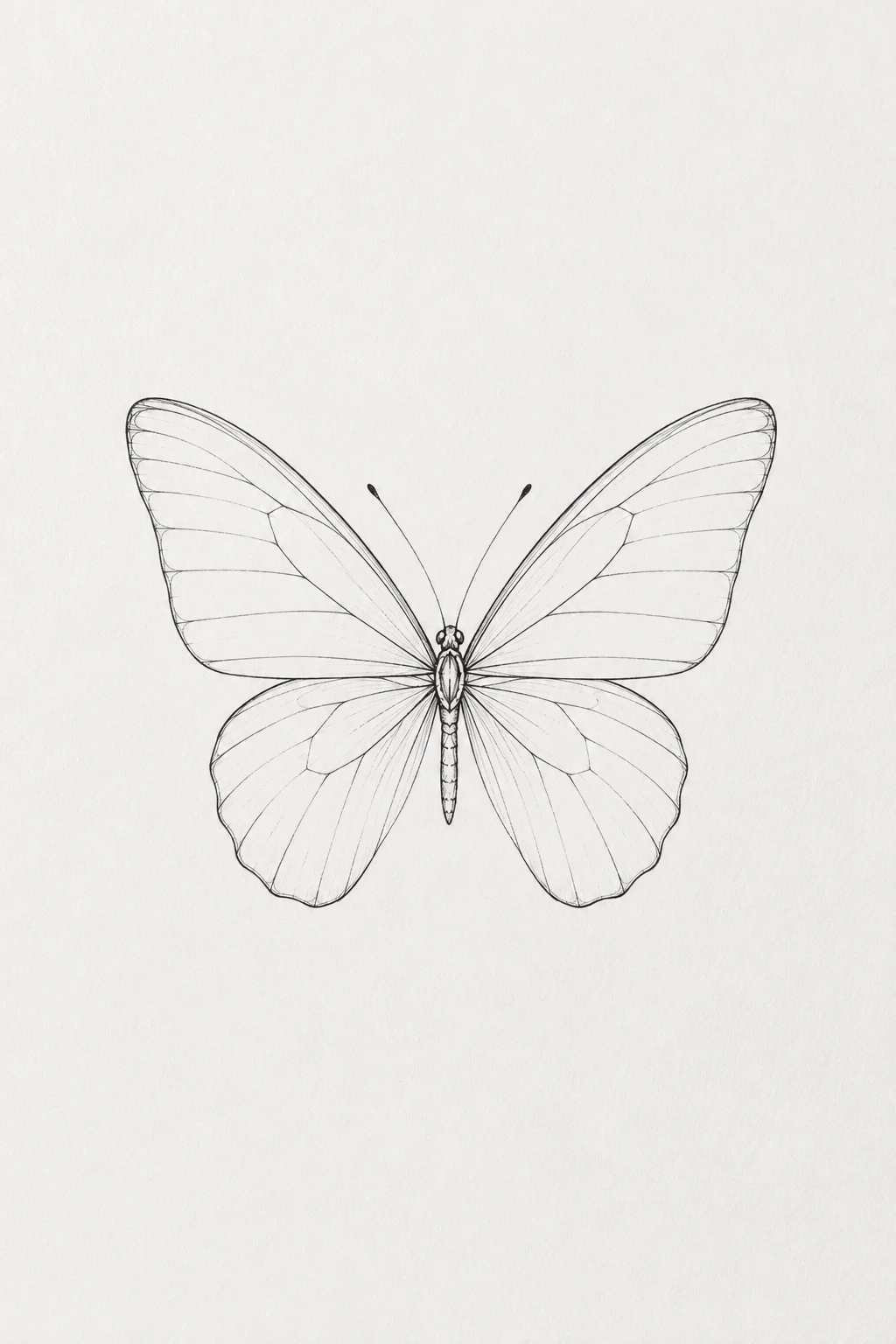 Classic Fine-Line Simple Butterfly Tattoo — simple butterfly tattoo style outfit