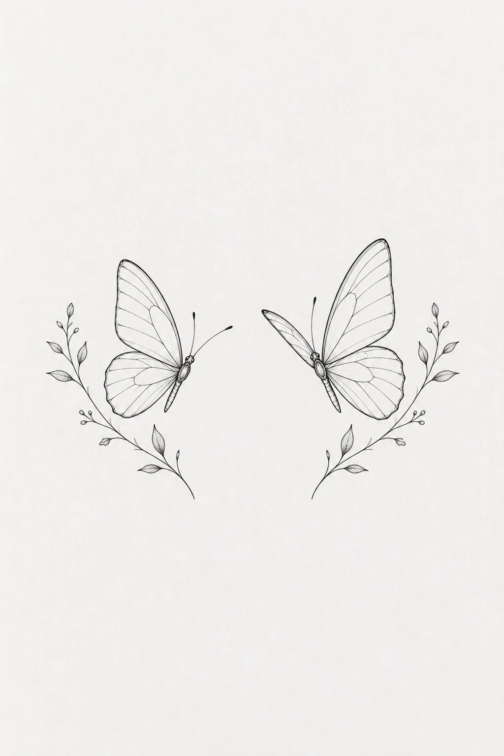 Matching Butterfly Tattoos for Best Friends or Sisters — simple butterfly tattoo style outfit