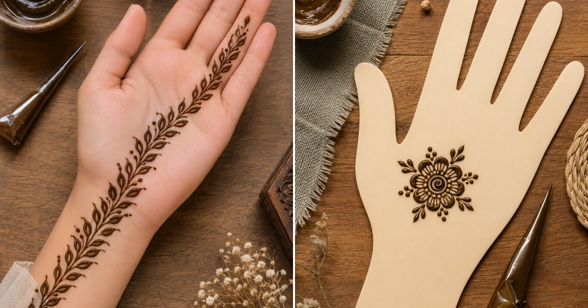 Simple mehndi designs front hand easy: 12 Best DIY simple mehndi designs front hand easy