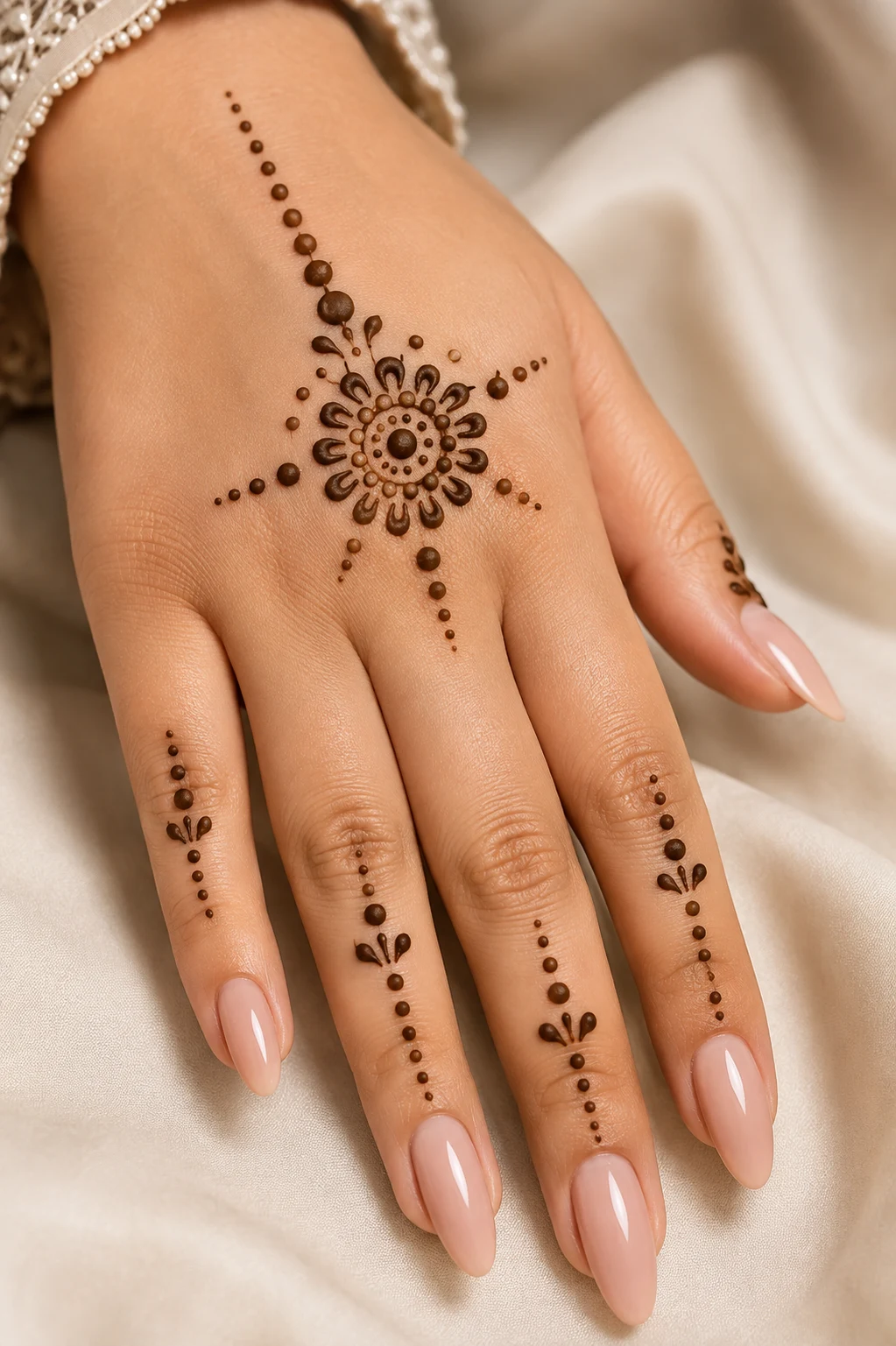 Simple Mehndi Designs with Dots — simple mehndi designs style outfit