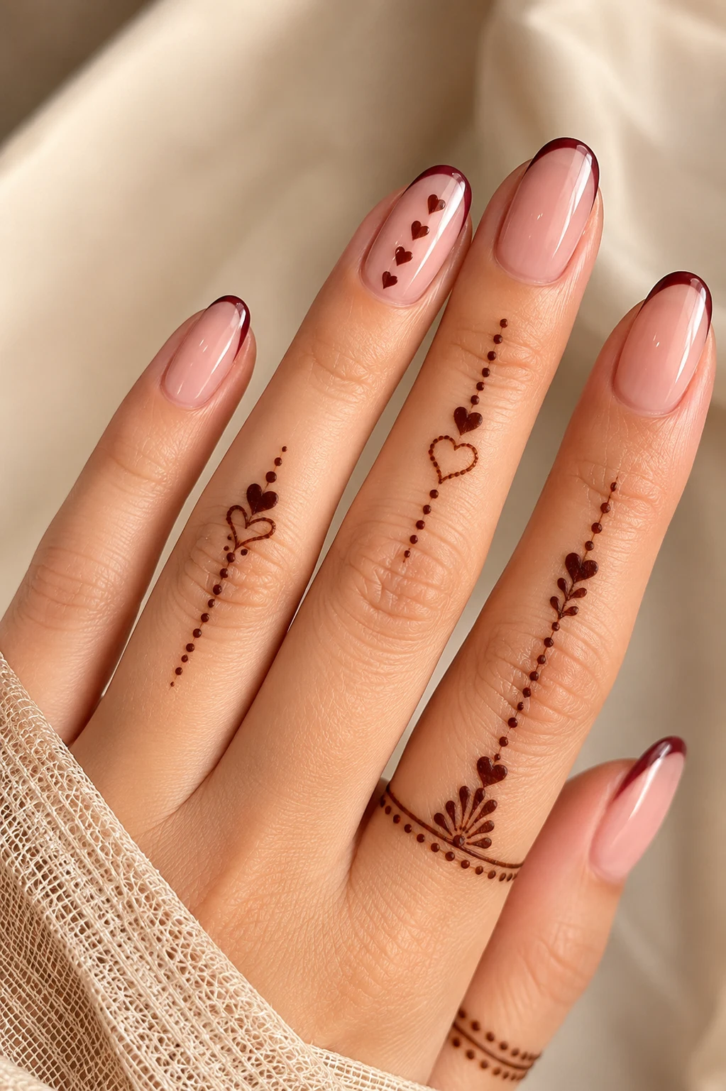 Tiny Heart Trail — simple mehndi designs style outfit
