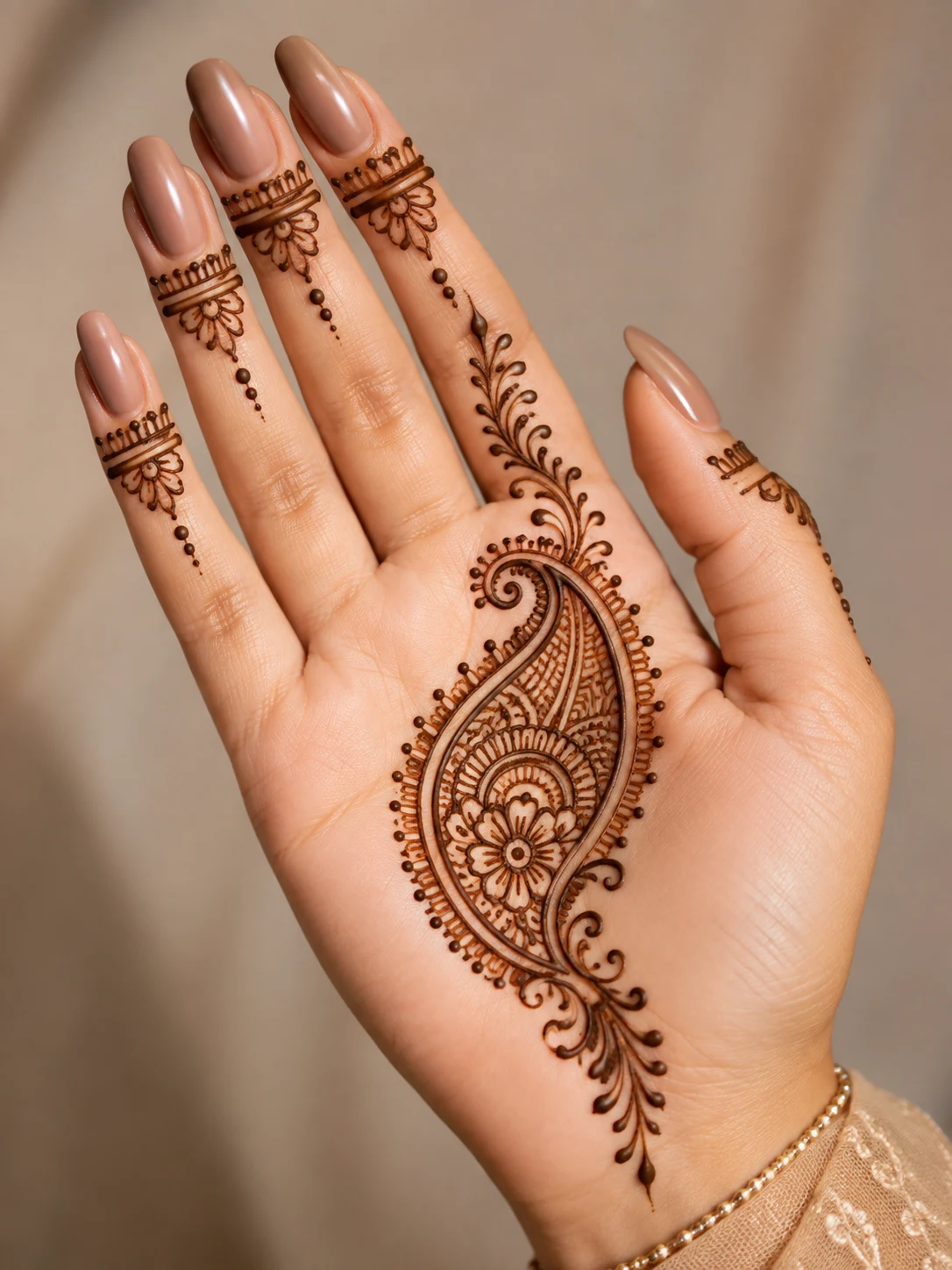 Simple Mehndi Designs Front Hand with Paisley — simple mehndi designs style outfit