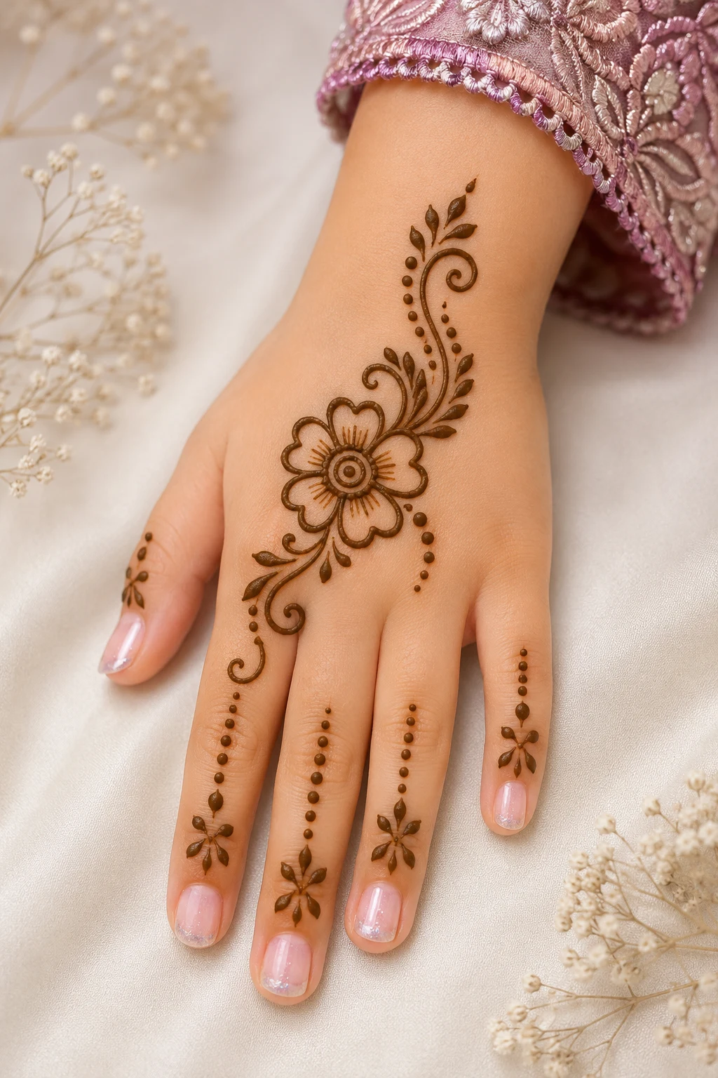 Simple Mehndi Designs for Kids — simple mehndi designs style outfit