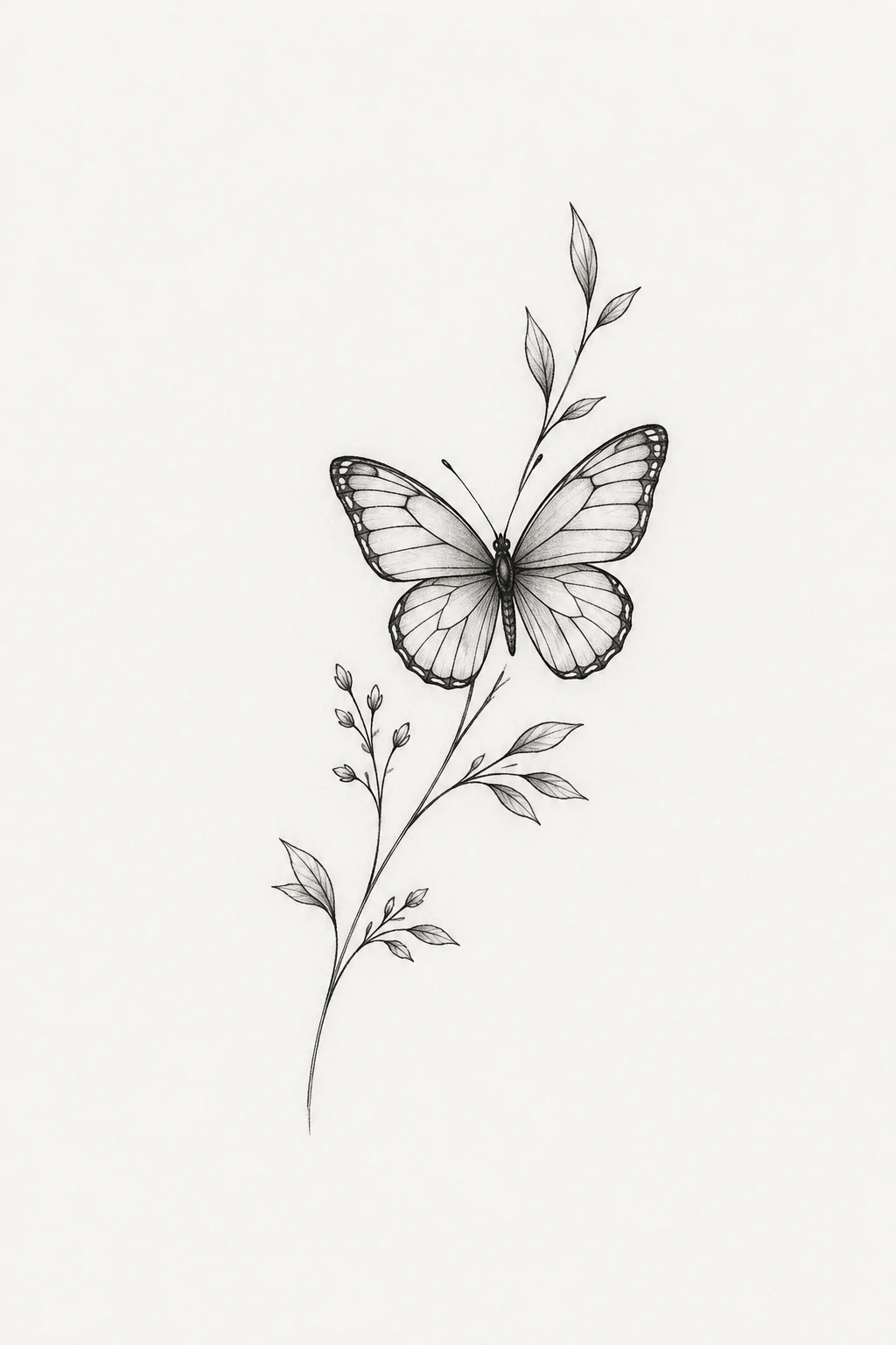 Fine Line Small Butterfly Tattoo — small butterfly tattoo style outfit