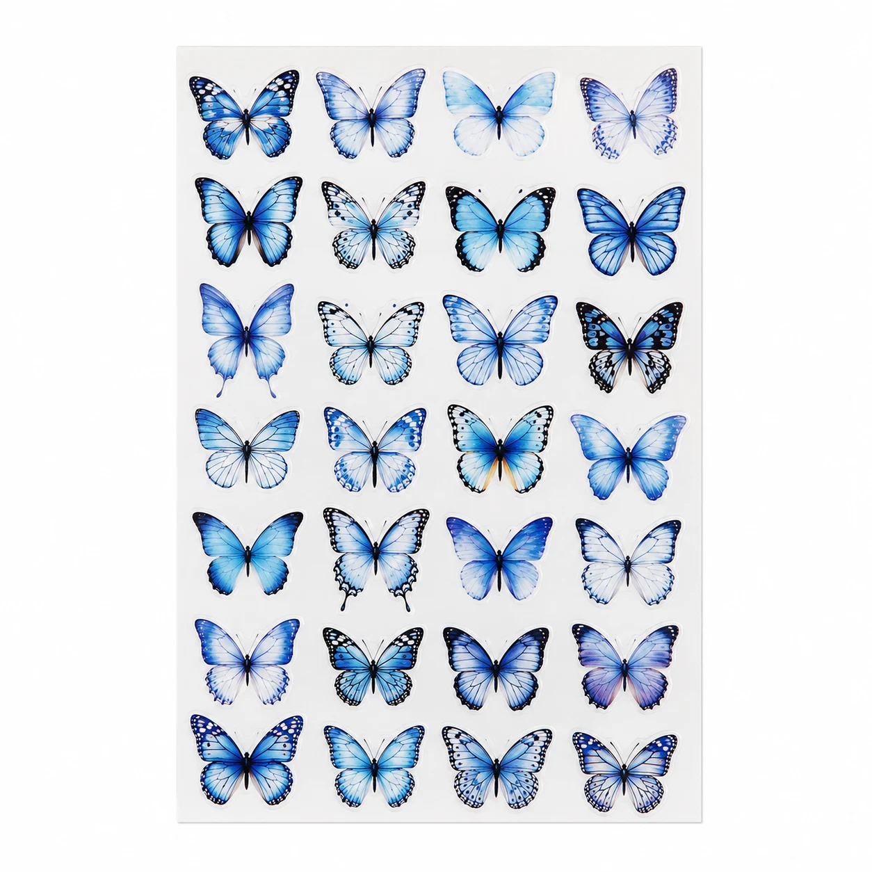 Small Blue Butterfly Temporary Tattoo Stickers Waterproof