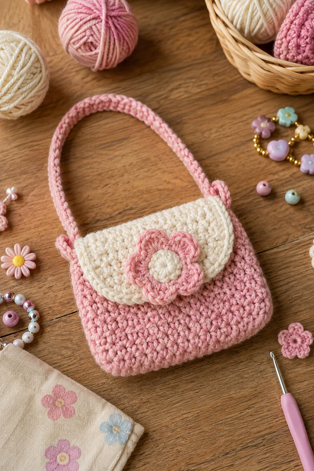 Tiny Crochet Bag for Kids — small crochet bag style outfit