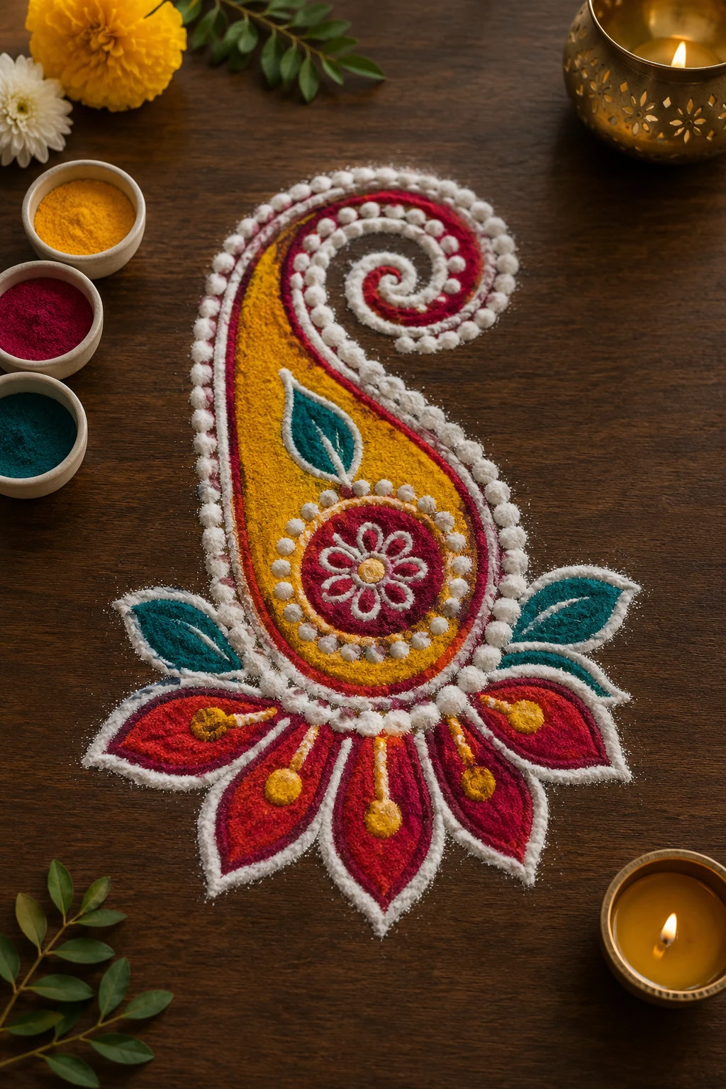 Mango-Paisley Pattern — small rangoli design style outfit