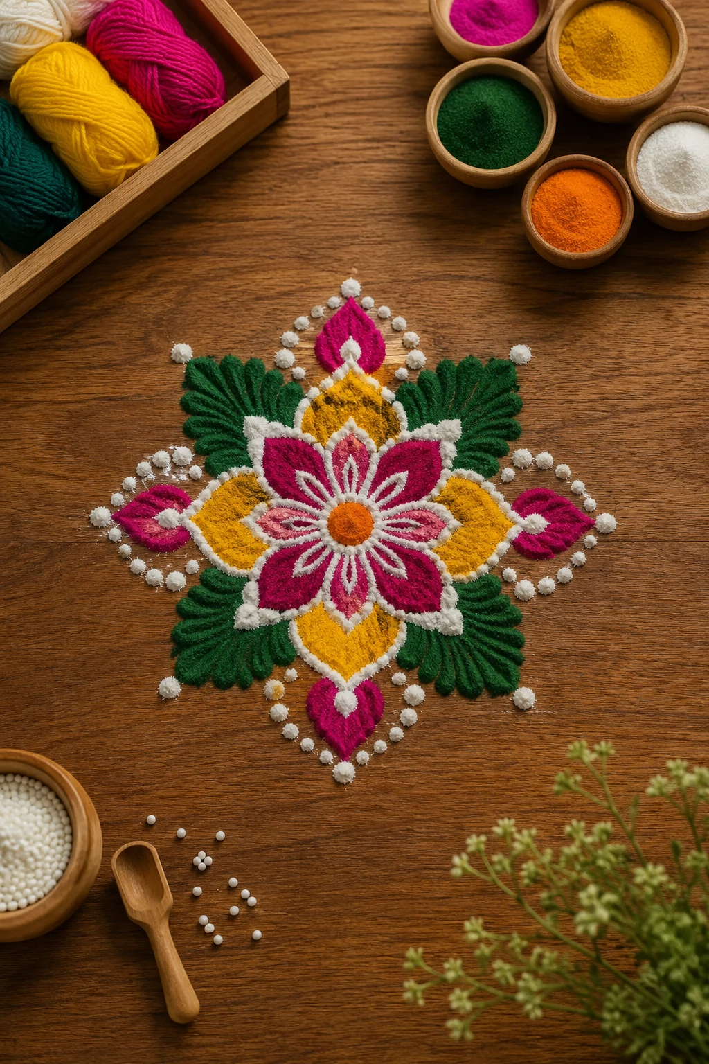 Floral Mandala Mini — small rangoli design style outfit