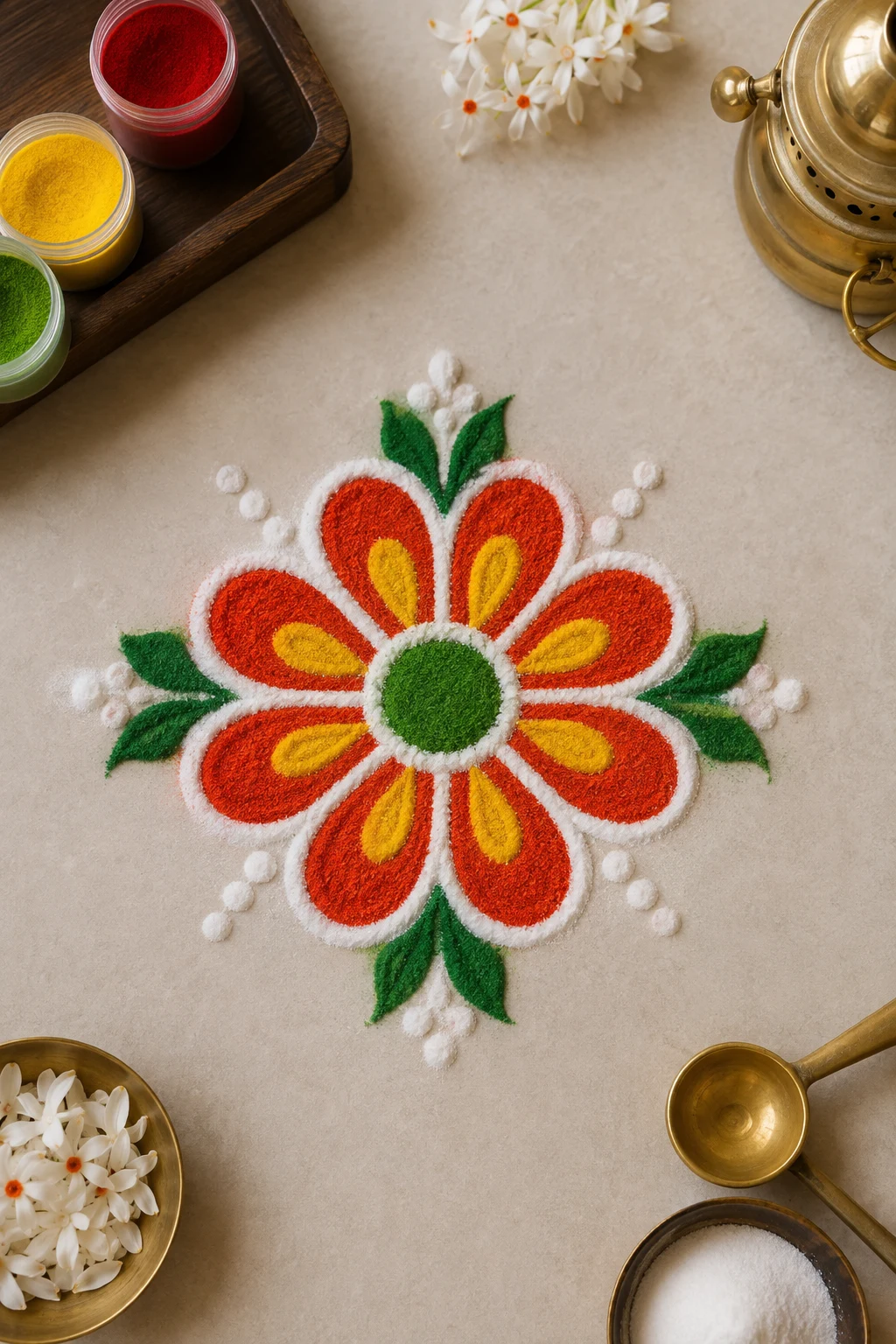 Stencil-Perfect Rangoli — small rangoli design style outfit