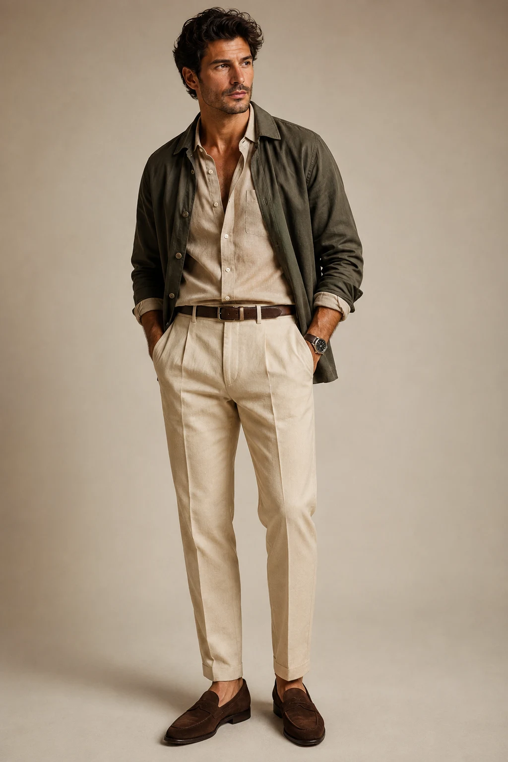 The Earth Tone Confidence Combo — stylish men outfits casual classy style outfit, worn by a stylish man