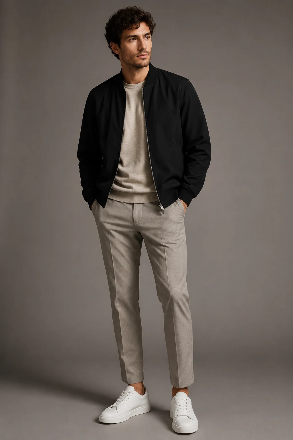 The Minimalist Bomber Look — stylish men outfits casual classy style outfit, worn by a stylish man