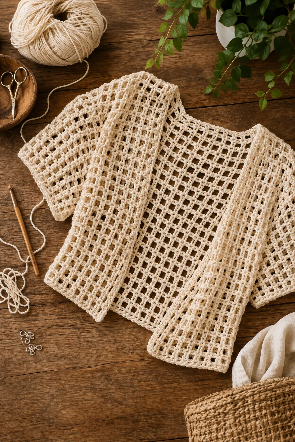 Open-Stitch Summer Shrug — Summer Crochet Ideas style outfit