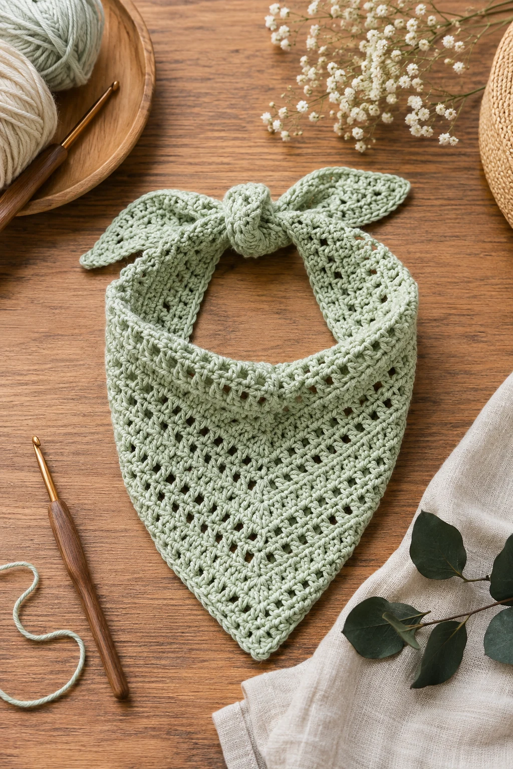 Crochet Bandana — Summer Crochet Ideas style outfit