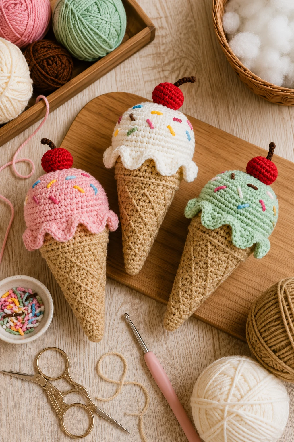 Crochet Amigurumi Ice Cream — Summer Crochet Ideas style outfit