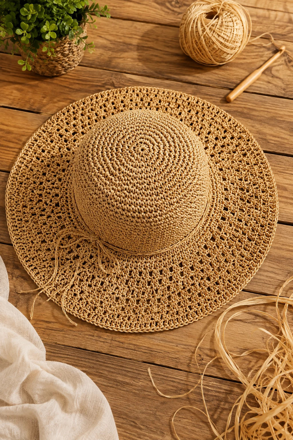 Raffia Sun Hat — Summer Crochet Ideas style outfit