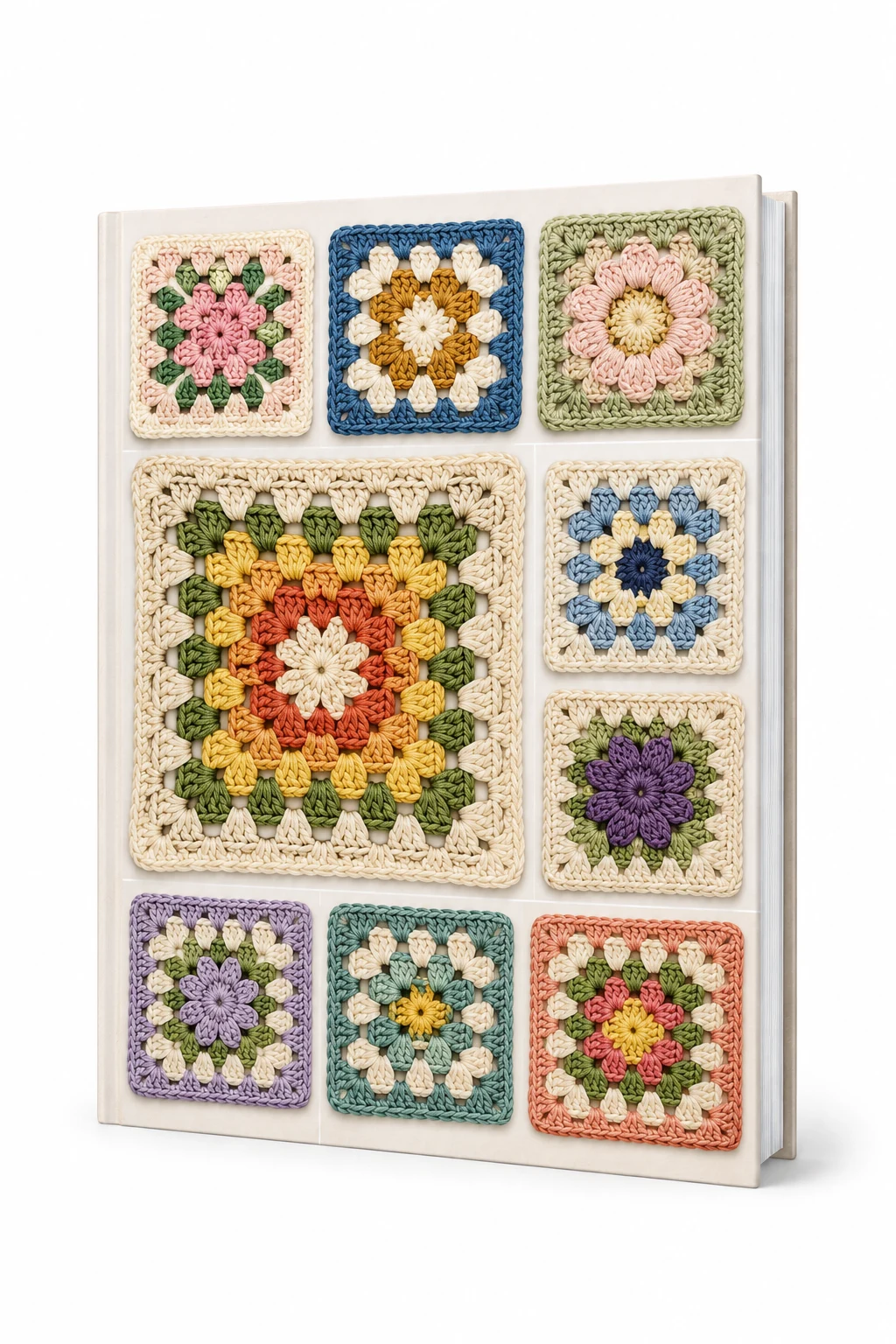 Granny Square Crochet Pattern Book