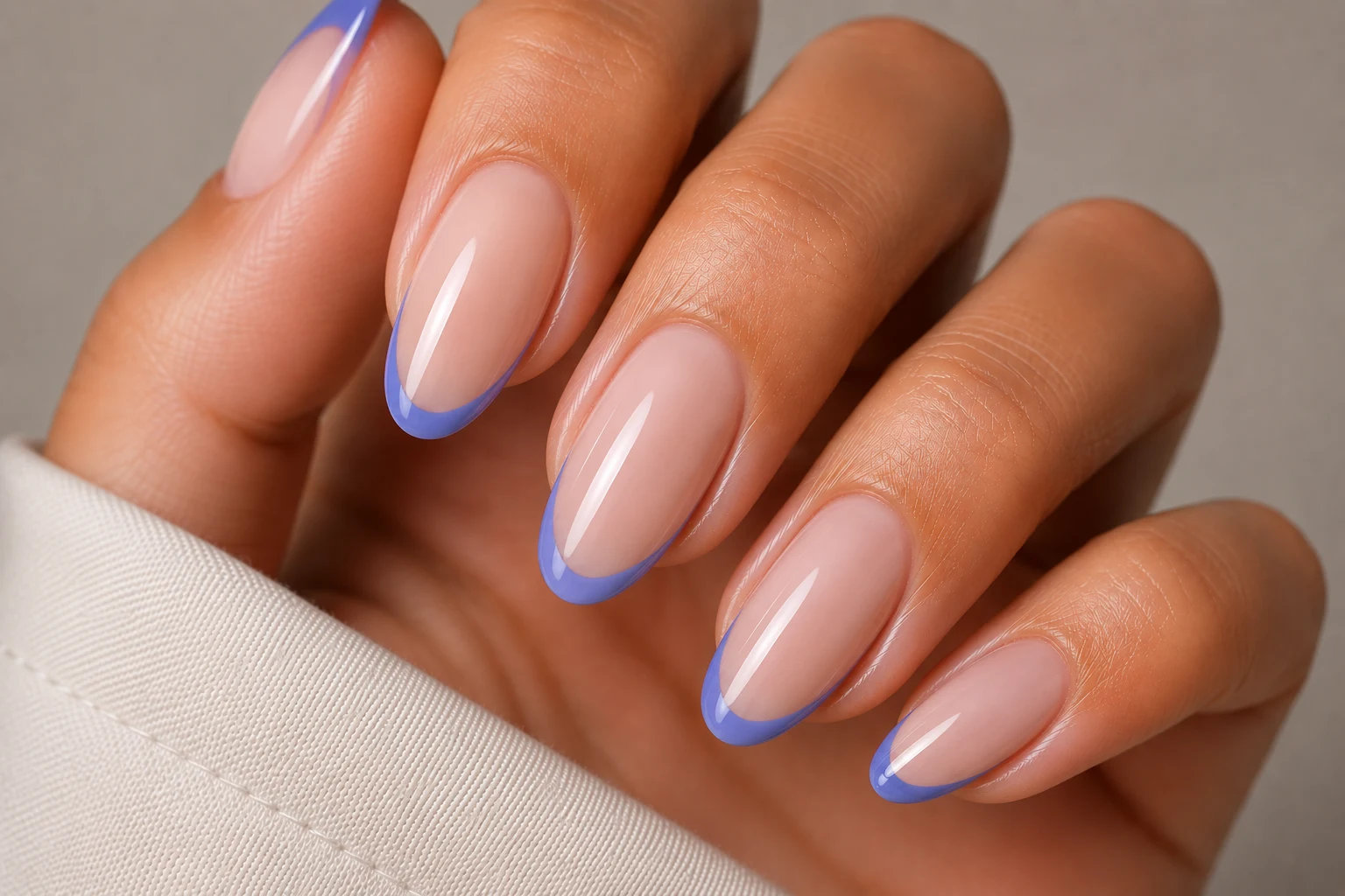 Blueberry French — summer nails 2026 trends style outfit