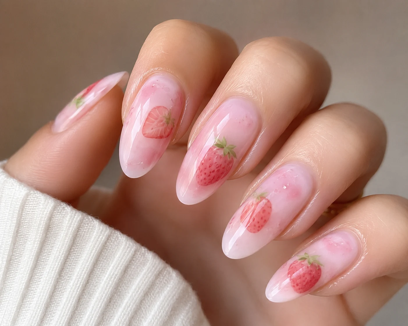 Strawberry Milk Nails — summer nails 2026 trends style outfit