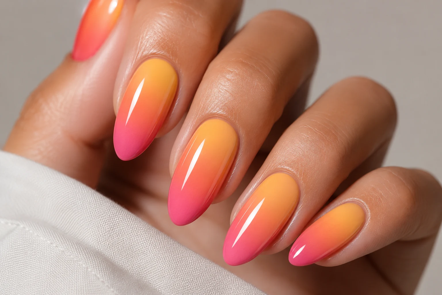 Sunset Ombré — summer nails 2026 trends style outfit