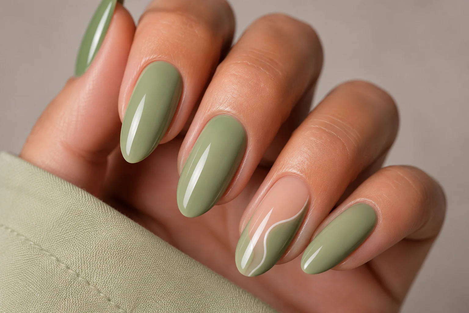 Matcha Green Minimalism — summer nails 2026 trends style outfit