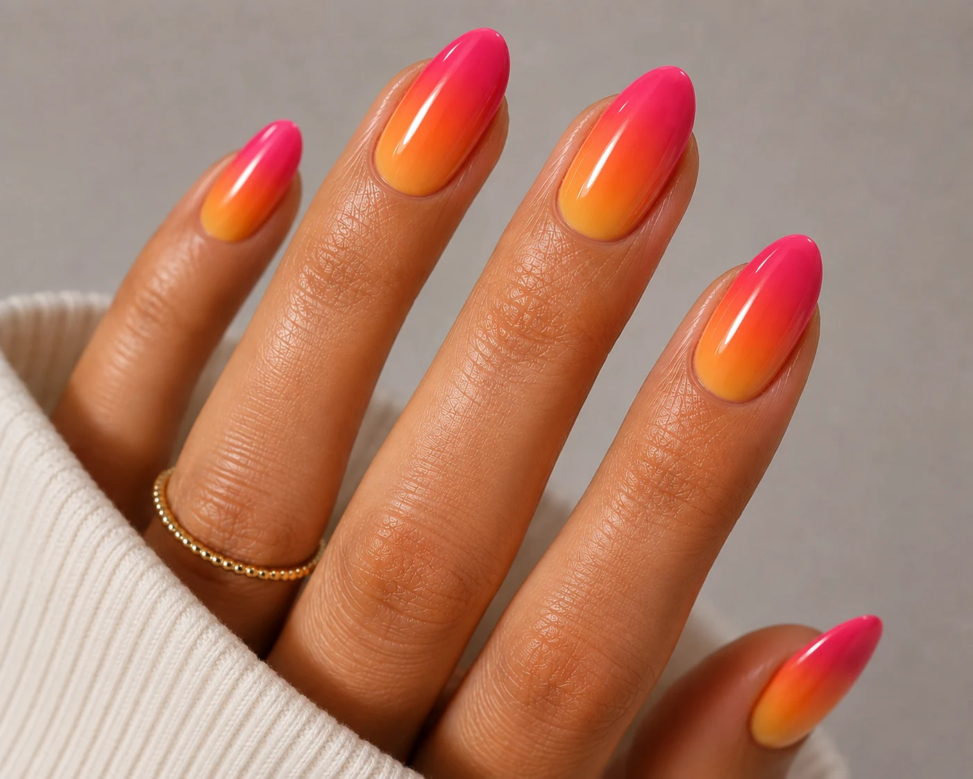 Sunset Ombré — summer nails inspiration style outfit