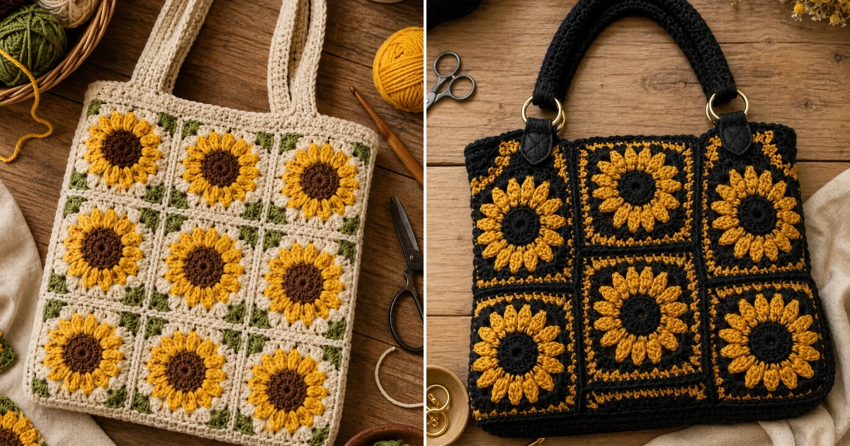 15 Sunflower Crochet Bag Ideas That Bring Serious sunflower crochet bag