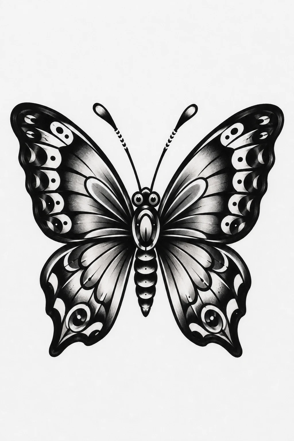 Traditional Butterfly Tattoo Flash — traditional butterfly tattoo style outfit