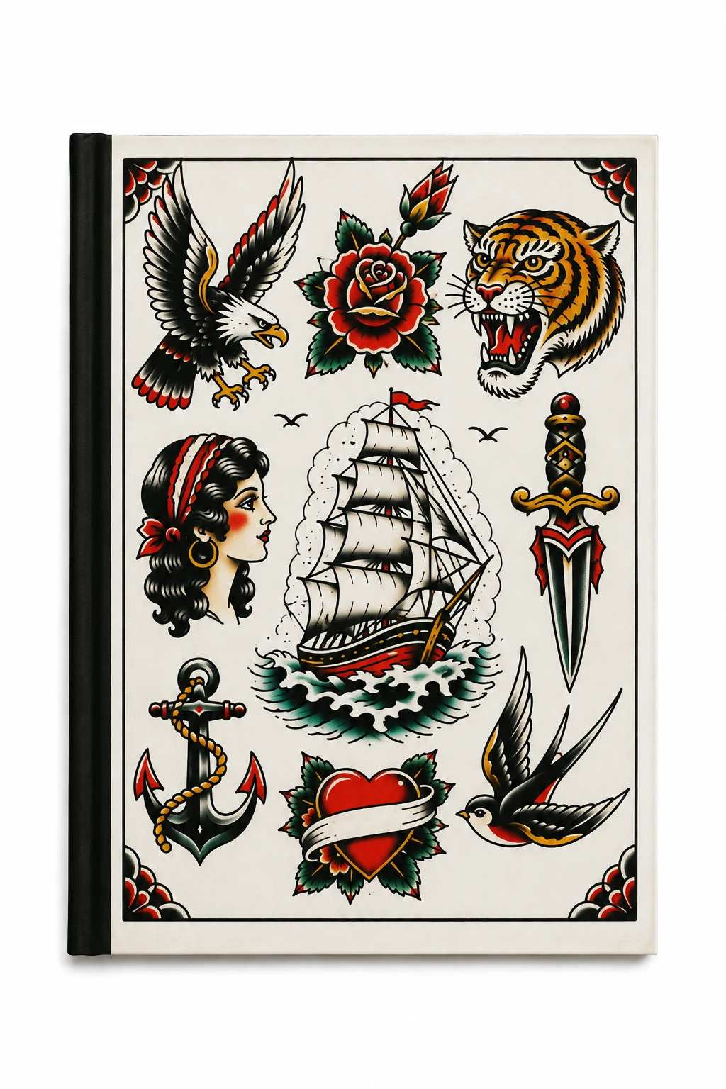 Traditional Tattoo Flash Coloring Experience