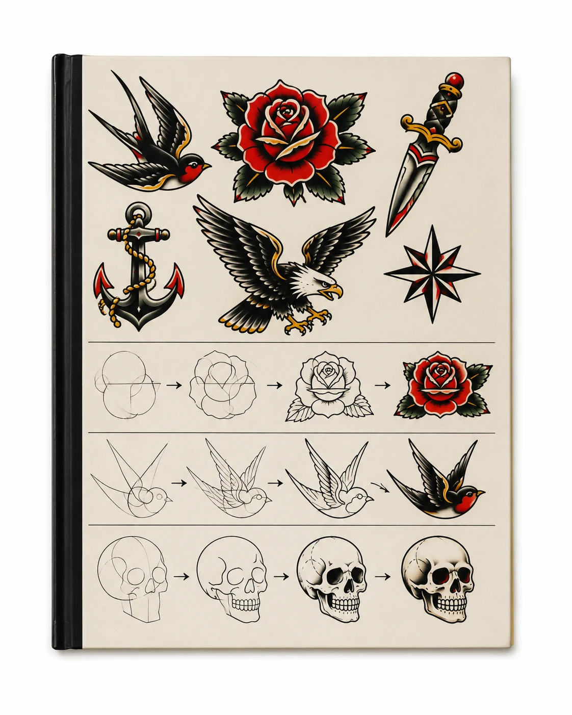 How to Draw Traditional Tattoos: A Step-By-Step Guide to Drawing Traditional Tattoo Flash Designs for Beginners