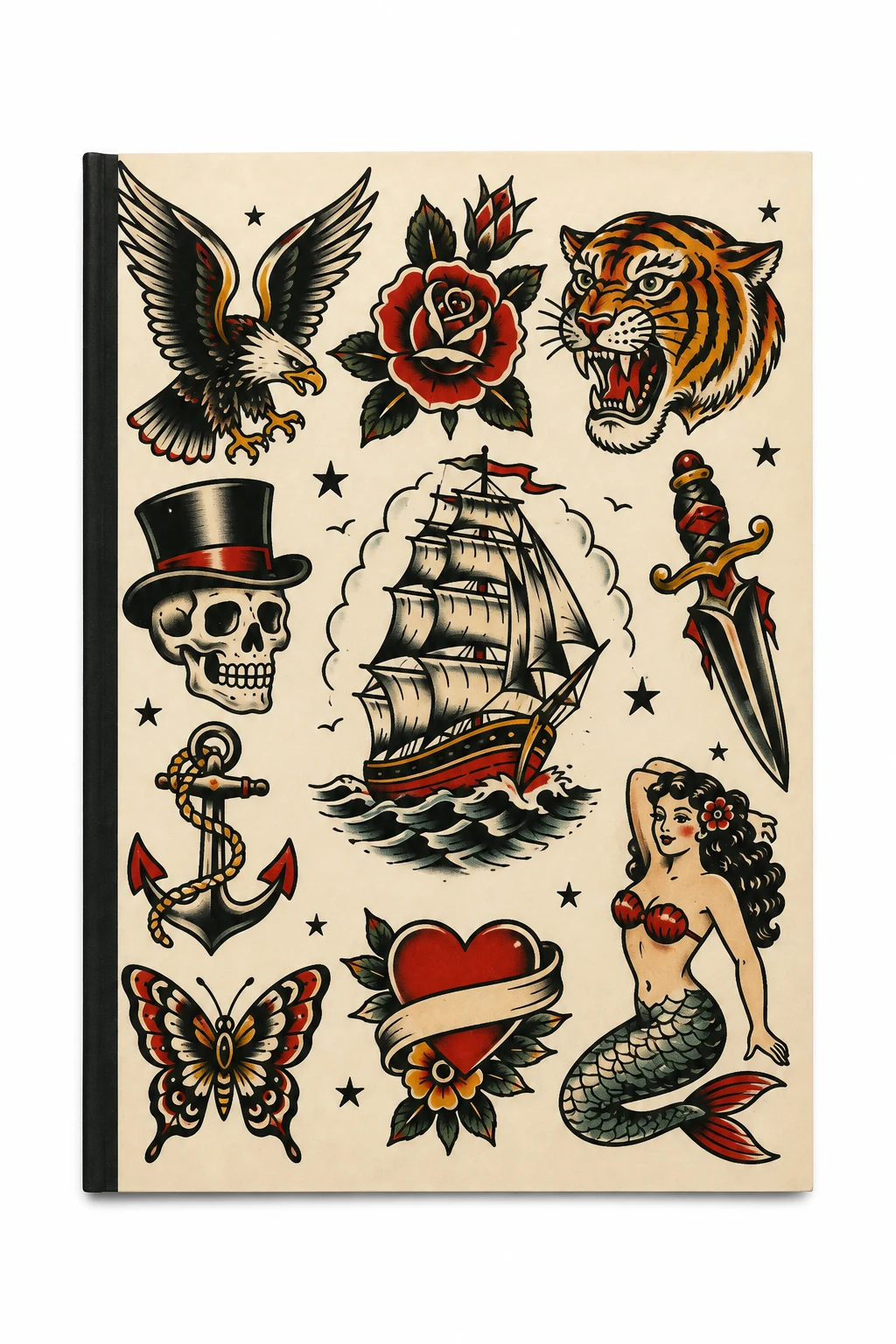 TATTOO COLORING BOOK: VOLUME 1: AMERICAN TRADITIONAL