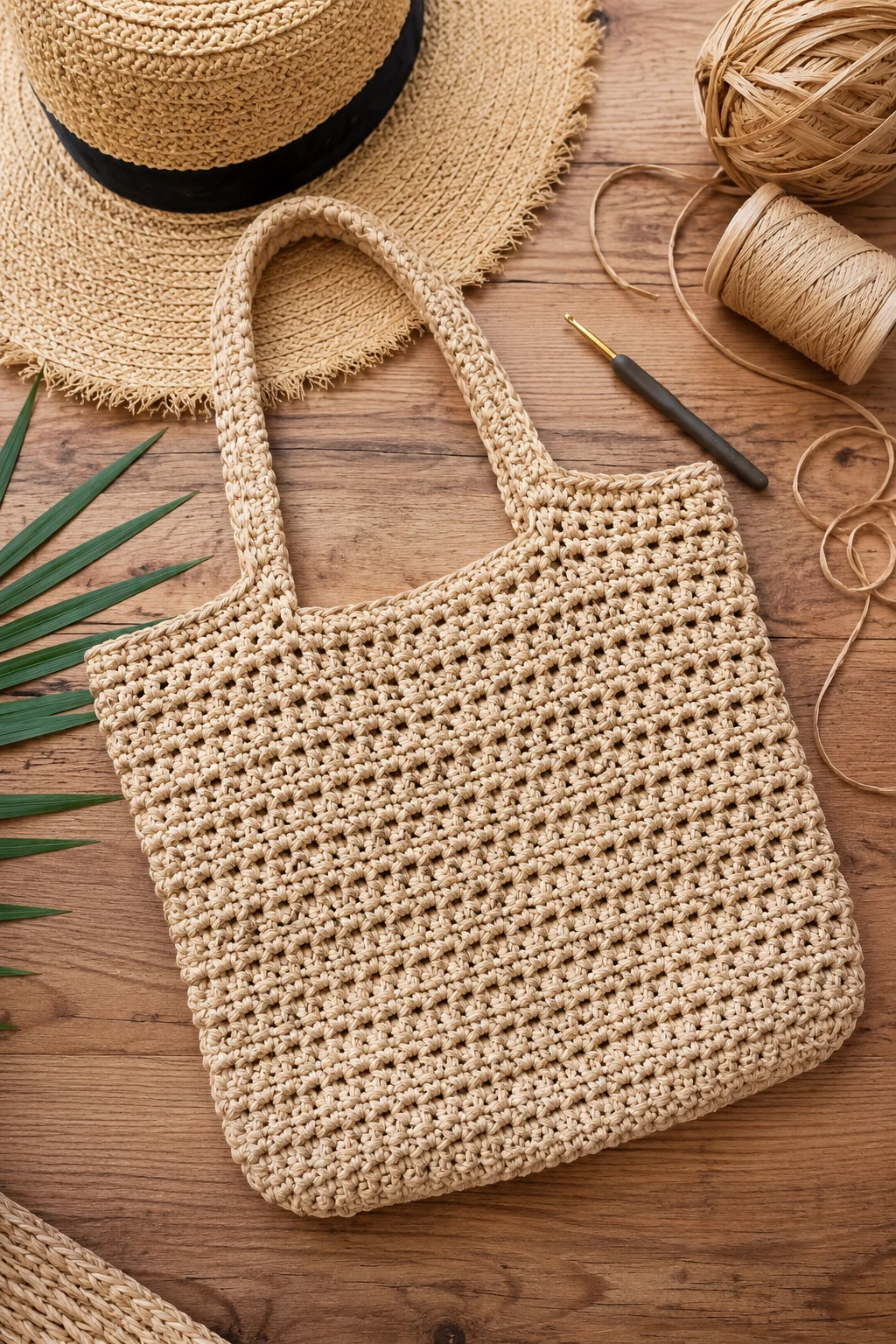 Raffia-Style Summer Tote — The Trendy Crochet Bag for Beach Days — trendy crochet bag style outfit