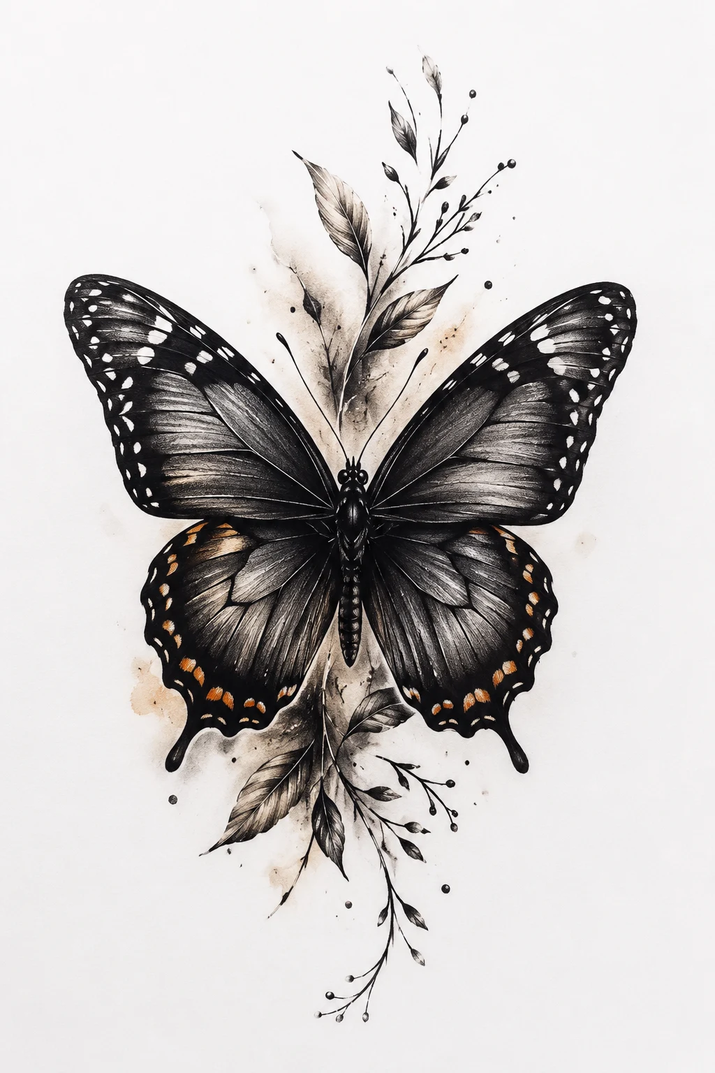Midnight Monarch — A Unique Butterfly Tattoo Design With Drama — unique butterfly tattoo designs style outfit