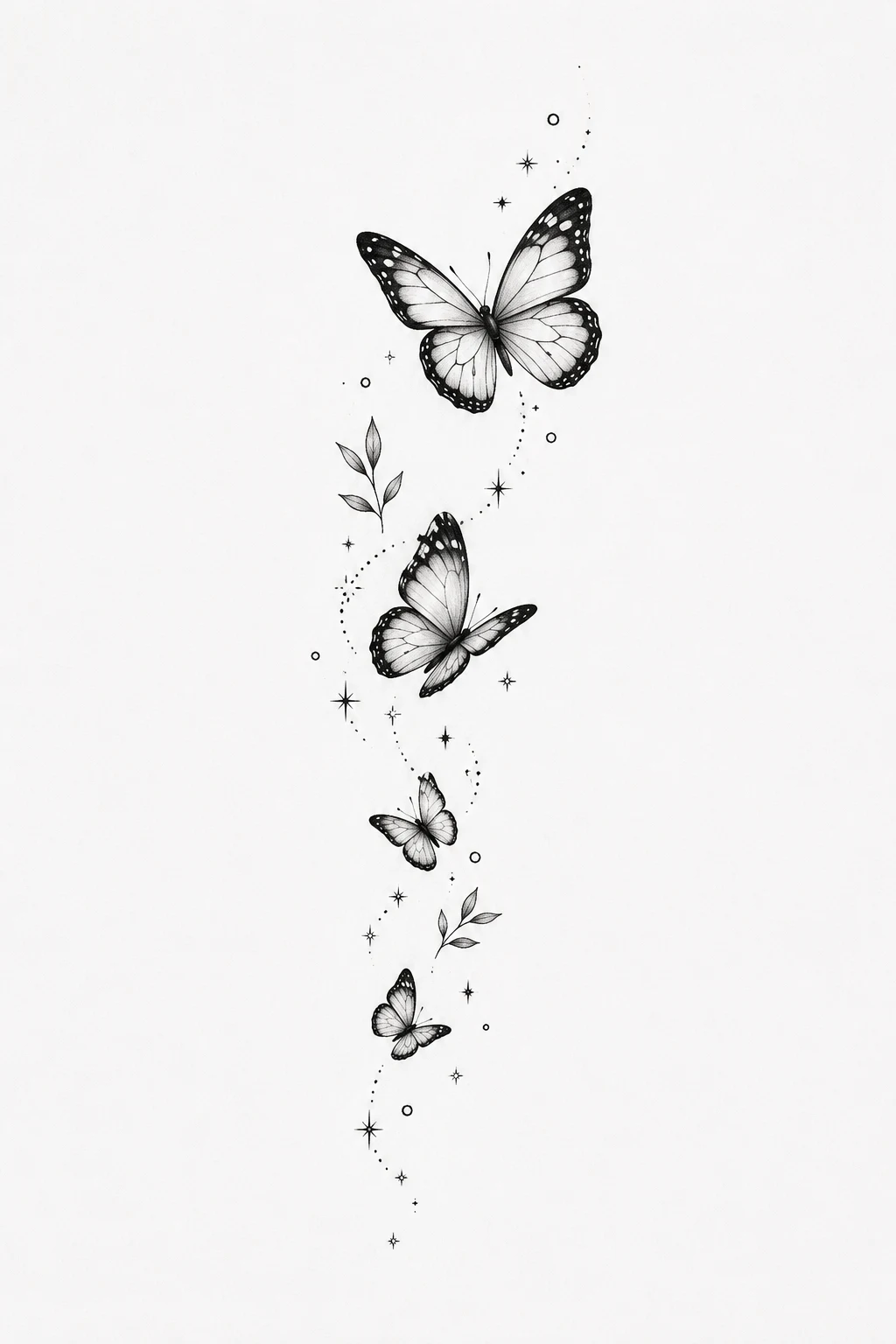 Minimal Butterfly Trail — Unique Butterfly Tattoo Designs for Females Simple — unique butterfly tattoo designs style outfit