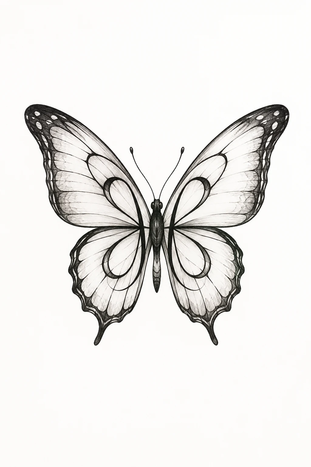 Butterfly With a Hidden Initial — unique butterfly tattoo designs style outfit