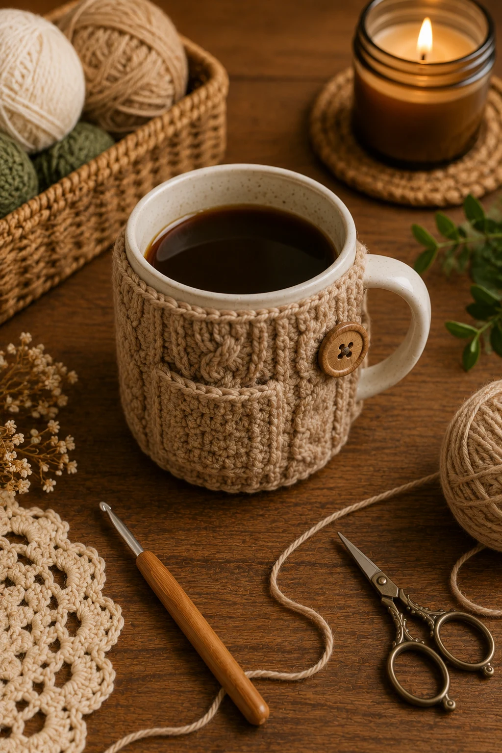 Cozy Mug Sweater — unique crochet ideas style outfit
