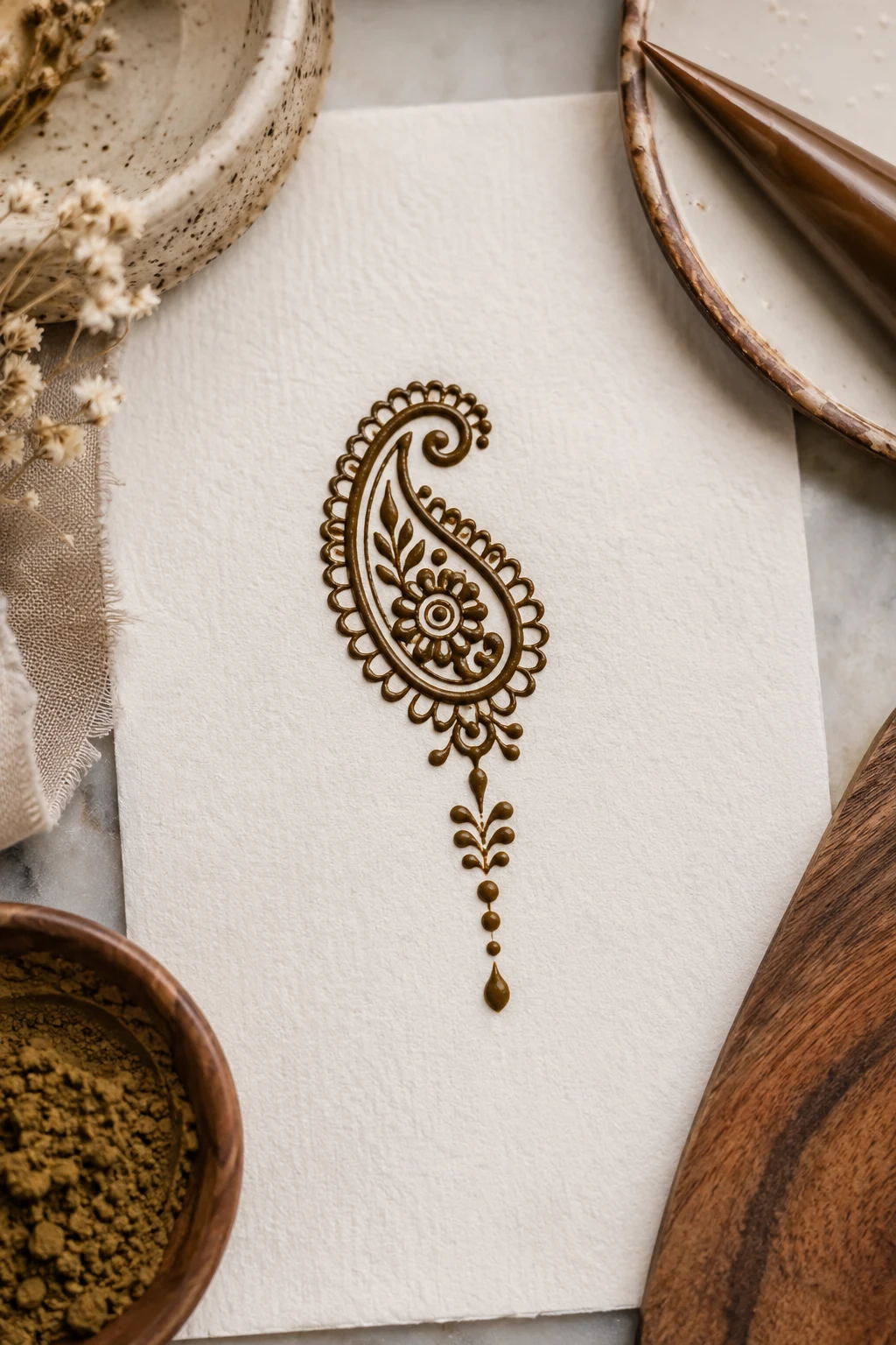 Simple Paisley Drop — very simple mehndi designs style outfit