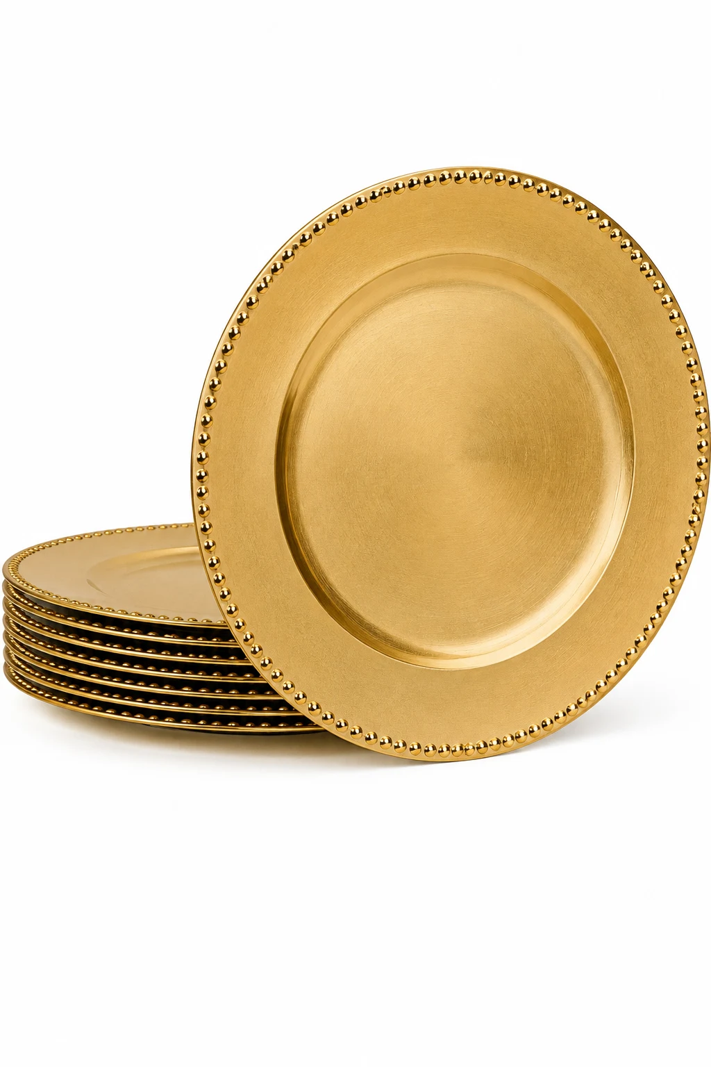 Efavormart Gold Beaded Charger Plates