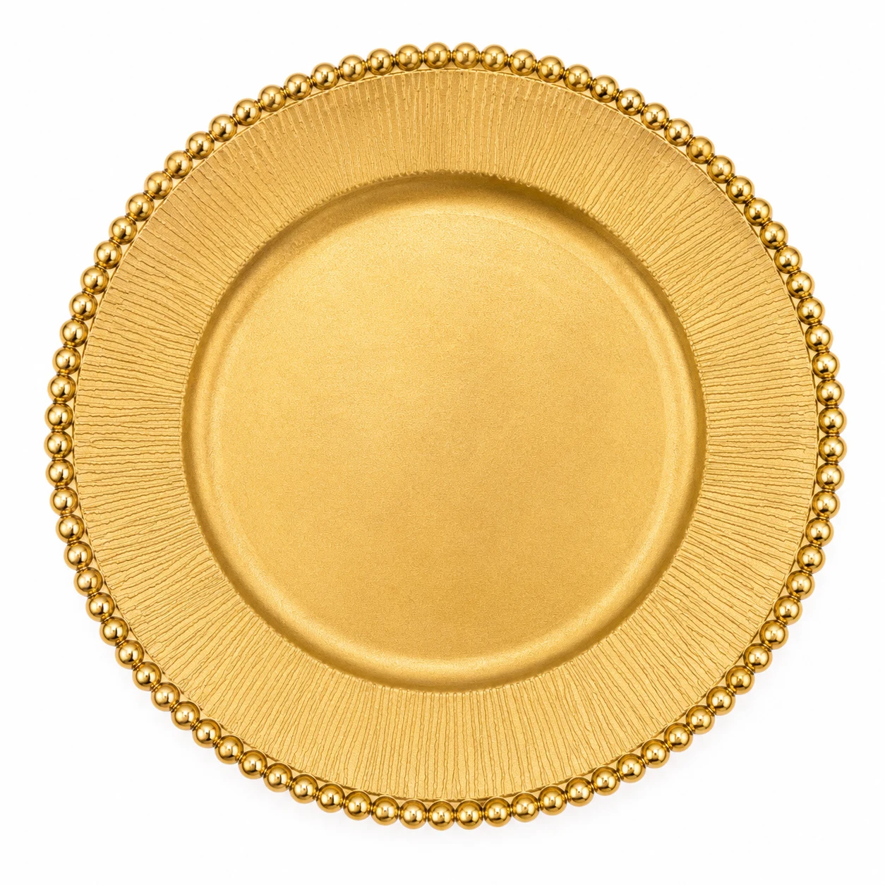 Efavormart Gold Beaded Charger Plates