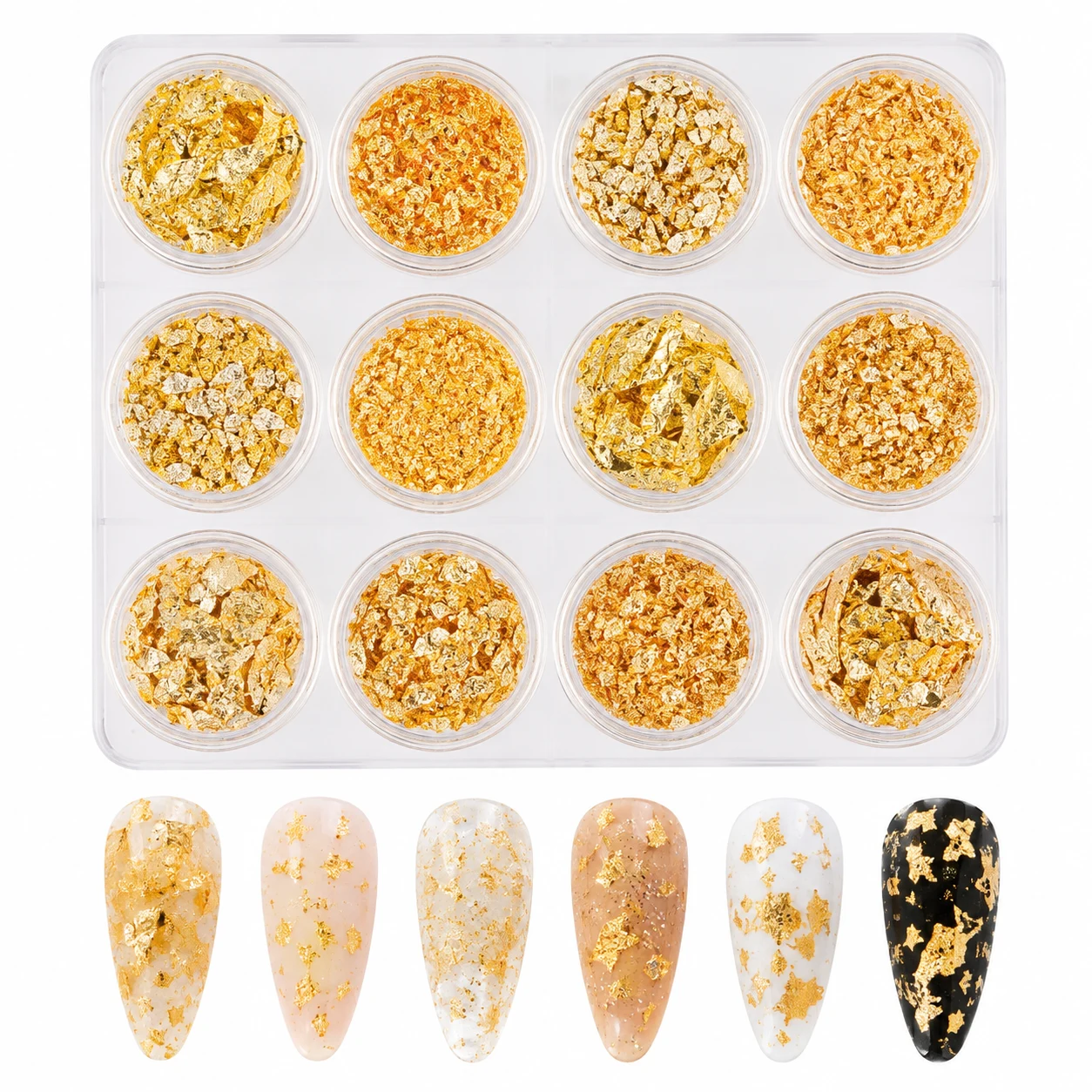 Saviland Gold Foil Flakes Nail Art Set