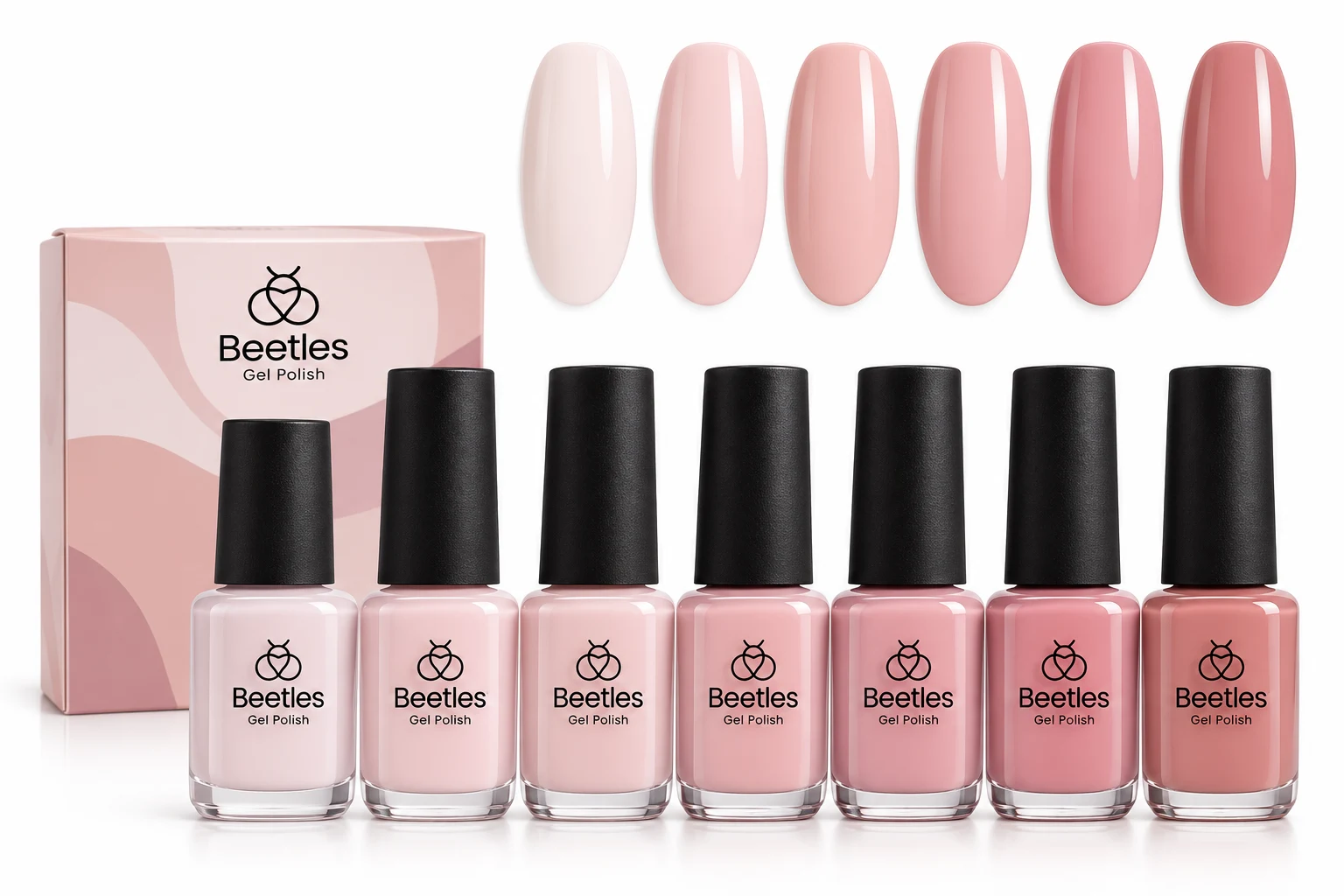 Beetles Nude Pink Gel Nail Polish