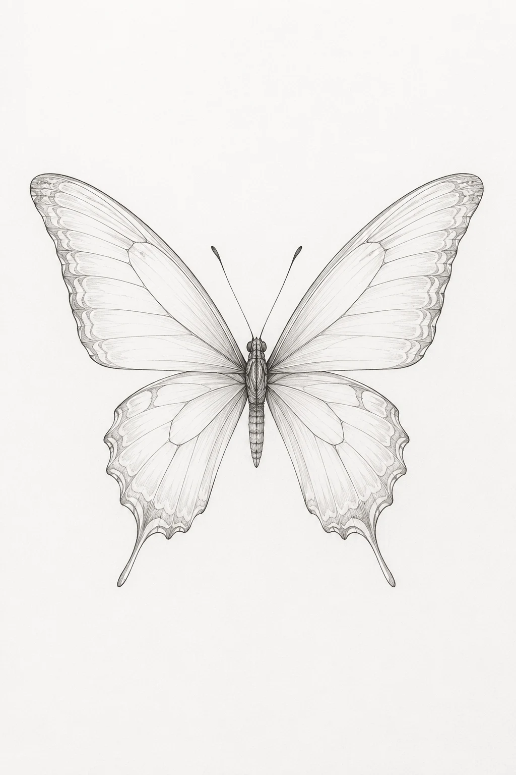 White Butterfly Tattoo With Fine-Line Wings — white butterfly tattoo style outfit