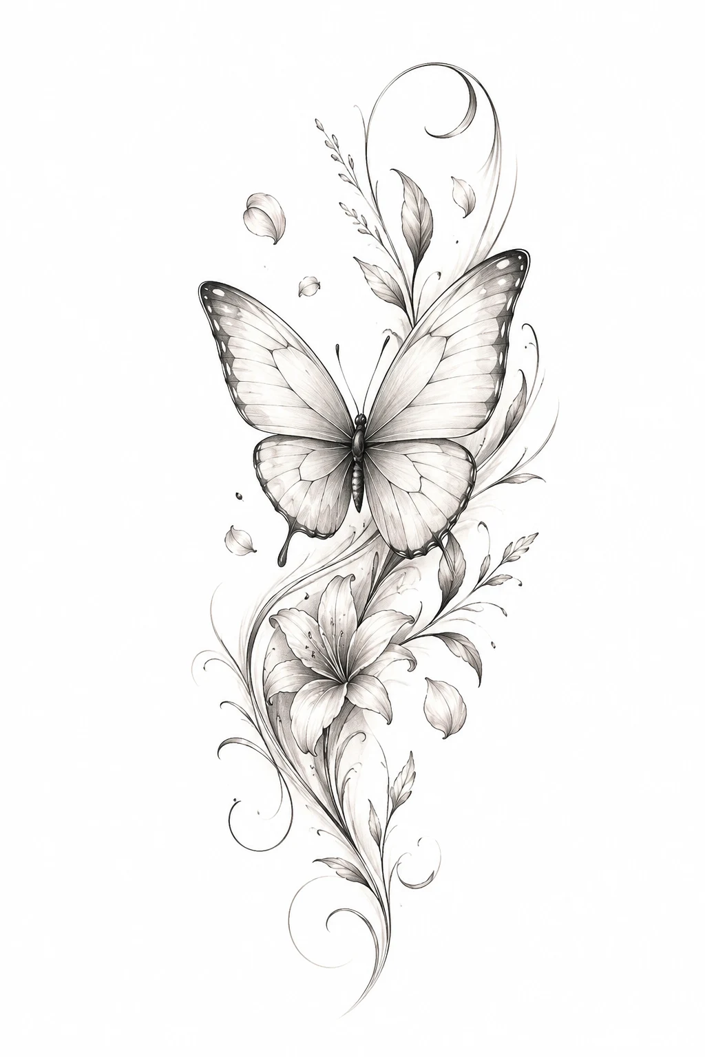 White Butterfly Tattoo Meaningful Memorial Design — white butterfly tattoo style outfit