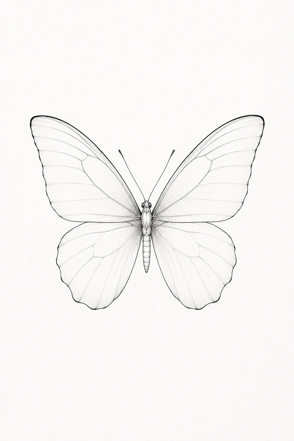 Minimalist White Butterfly Outline — white butterfly tattoo style outfit