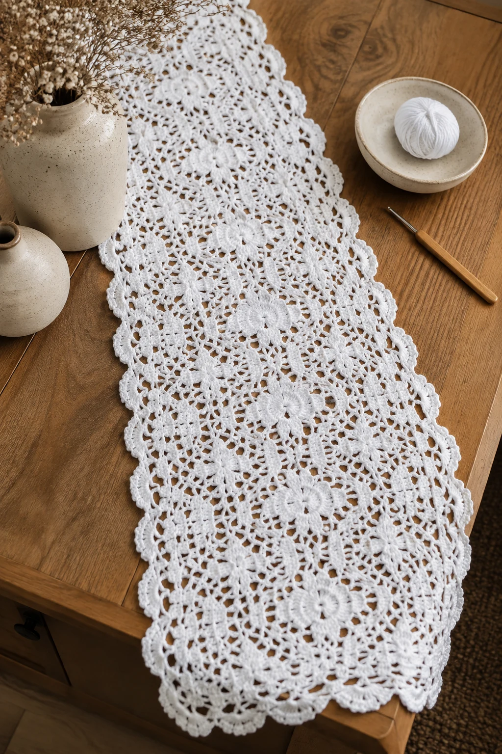 White Crochet Ideas for a Lace Table Runner — white crochet ideas style outfit
